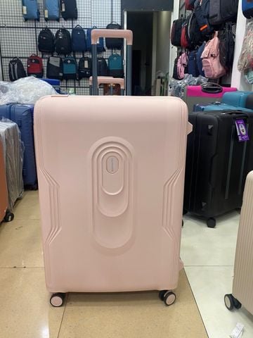 Vali Khung Nhôm, Khung Nhựa PP Nguyên Khối Chống bể Vỡ 100% Mã 8805 Size 28 Hồng Phấn