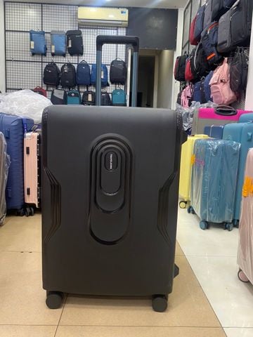 Vali Khung Nhôm, KhungNhựa PP Nguyên Khối Chống bể Vỡ 100% Mã 8805 Size 28 đen