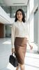 Áo sơ mi nữ công sở tay dài Merriman mã THWSL026 màu NUDE 