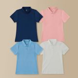 Đồng phục áo polo nam nữ công sở Merriman màu hồng 