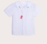  Áo đồng phục bé gái cấp 1 hoạ tiết cá heo 