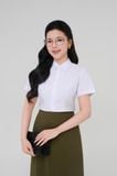  Áo sơ mi nữ công sở màu trắng Merriman mã THFWSS035 