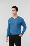  Áo len nam cổ tim Merriman mã THMAL031 màu BLUE 