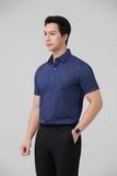  Áo sơ mi nam hoạ tiết Merriman mã THMCS265 ngắn tay màu Navy 