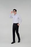  Áo sơ mi dài tay nam công sở sọc dọc Merriman mã THFMOL548 