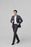  [BÁN THEO SET] Áo vest blazer nam cao cấp caro Merriman mã THMOVA062 màu D.GREY 
