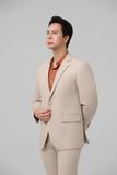  [BÁN THEO SET] Áo vest blazer nam cao cấp Merriman mã THMOVA063 màu BEIGE 