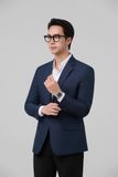  Áo vest blazer nam cao cấp Merriman mã THMOV066 màu NAVY 
