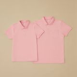  Đồng phục áo polo nam nữ công sở Merriman màu hồng 