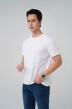  Áo thun cotton nam Merriman mã THMTS061 Màu Trắng 