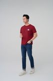  Áo thun cotton nam Merriman mã THMTS062 màu đỏ 