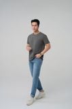  Áo thun cotton nam Merriman mã THMTS063 màu D.GREY 