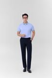  Áo polo nam Merriman mã THHMTS064 màu xanh nhạt hoạ tiết hình học 
