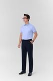  Áo polo nam Merriman mã THHMTS064 màu xanh nhạt hoạ tiết hình học 