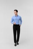  Áo sơ mi nam công sở Merriman mã THFMOL540 chất liệu ngải cứu màu BLUE 