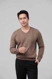  Áo len nam cổ tim Merriman mã THMAL031 màu TAUPE 