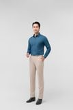  Áo sơ mi nam công sở màu D.BLUE Merriman mã THFMOL539 chất liệu ngải cứu 