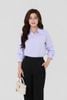  Áo sơ mi nữ dài tay cổ nhọn thanh lịch Merrie Ele mã THFWSL038 màu Violet 