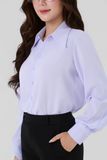  Áo sơ mi nữ dài tay cổ nhọn thanh lịch Merrie Ele mã THFWSL038 màu Violet 