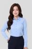  Sơ mi dài tay công sở nữ Merrie Ele mã THFWSL040 màu xanh 