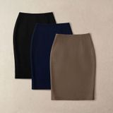  Chân váy nữ bút chì công sở Merriman mã THWSK11 màu NAVY 