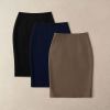  Chân váy nữ bút chì công sở Merriman mã THWSK11 màu NAVY 
