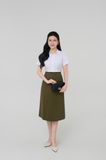  Chân váy nữ form dáng chữ A Merriman mã THGWSK12 màu M.GREEN 