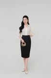  Chân váy nữ form dáng bút chì Merriman mã THGWSK14 màu đen 
