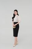  Chân váy nữ form dáng bút chì Merriman mã THGWSK14 màu đen 