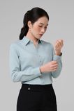  Đồng phục áo sơ mi văn phòng nữ Merriman màu xanh Mint 