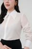  Áo sơ mi nữ dài tay thêu cổ mã THFWSL031 chất liệu mềm nhẹ 