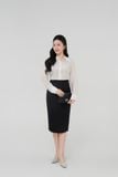  Áo sơ mi nữ dài tay thêu cổ mã THFWSL031 chất liệu mềm nhẹ 