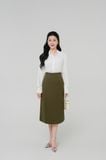  Áo sơ mi nữ cổ nhọn thanh lịch Merrie Ele mã THFWSL038 màu trắng 