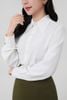  Áo sơ mi nữ cổ nhọn thanh lịch Merrie Ele mã THFWSL038 màu trắng 