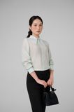  Áo sơ mi nữ công sở tay dài Merriman mã THWSL026 màu MINT 