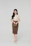  Áo sơ mi nữ ngắn tay cao cấp mã THFWSS033 chất liệu tự nhiên mềm mại 