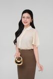  Áo sơ mi nữ ngắn tay cao cấp mã THFWSS033 chất liệu tự nhiên mềm mại 