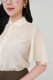  Áo sơ mi nữ ngắn tay cao cấp mã THFWSS033 chất liệu tự nhiên mềm mại 