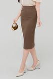 Chân váy nữ form dáng bút chì Merriman mã THGWSK14 màu BROWN 