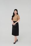  Áo sơ mi nữ ngắn tay THFWSS037 màu nâu 