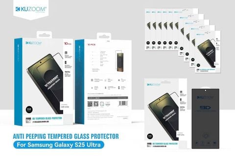  Kính cường lực Kuzoom chống nhìn trộm 2.5D dành cho Samsung S26 Series 