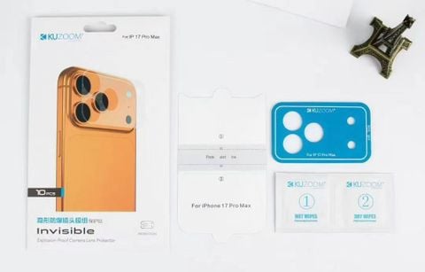  Miếng dán Film bảo vệ Camera và mặt lưng Invisible cho iPhone 17 Series 