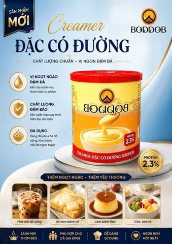 Sữa đặc Boddob 2.3% 1kg*24lon/T