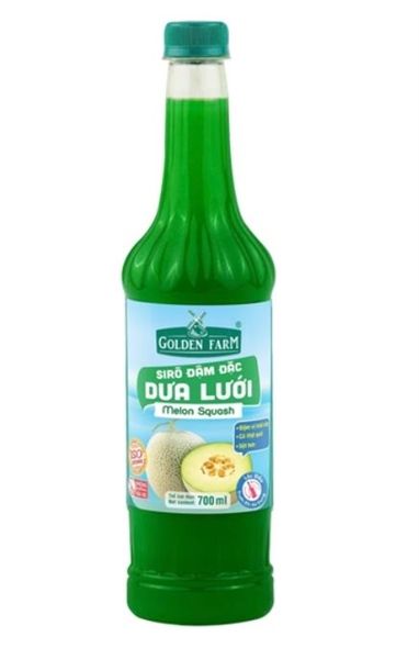 Siro Golden Farm đậm đặc DƯA LƯỚI 700ml - 12c/T