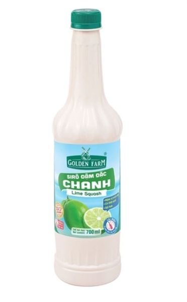 Siro Golden Farm đậm đặc CHANH XANH 700ml - 12c/T