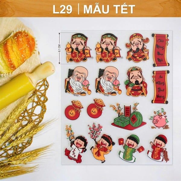 Khuôn socola in hình TẾT - 10t/ hộp