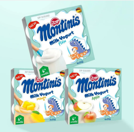 Váng sữa Montinis vị trái cây - 4h/ lốc