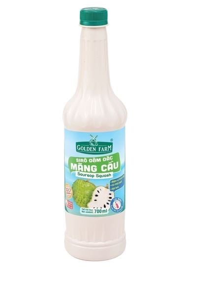 Siro Golden Farm đậm đặc MÃNG CẦU 700ml - 12c/T