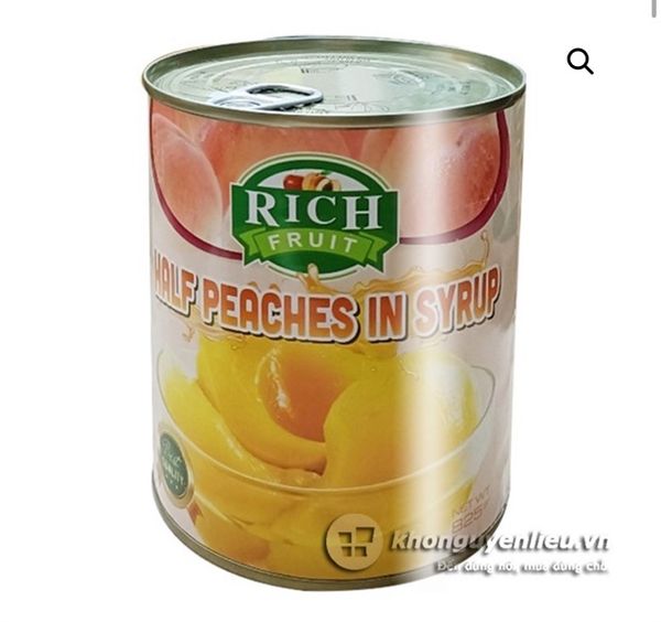 Đào lon Rich 820g - 12lon/T