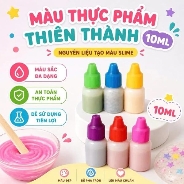 Set 5 màu nước thực phẩm Thiên Thành - 200 set/T